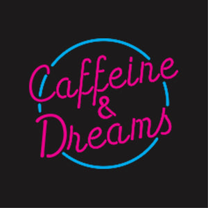 
                  
                    Caffeine & Dreams black canvas logo tote bag
                  
                